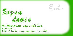 rozsa lapis business card